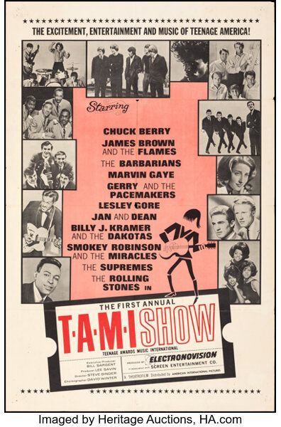 Beach Boys & James Brown "The T.A.M.I. Show" Film Poster 1964 Concert Poster