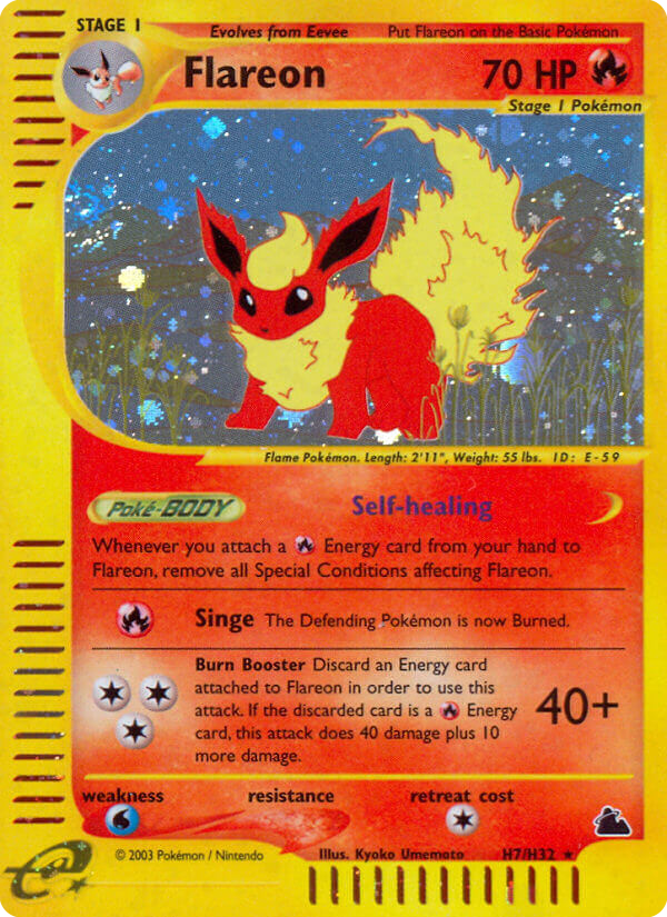 Flareon (H7) - Skyridge Pokémon Card