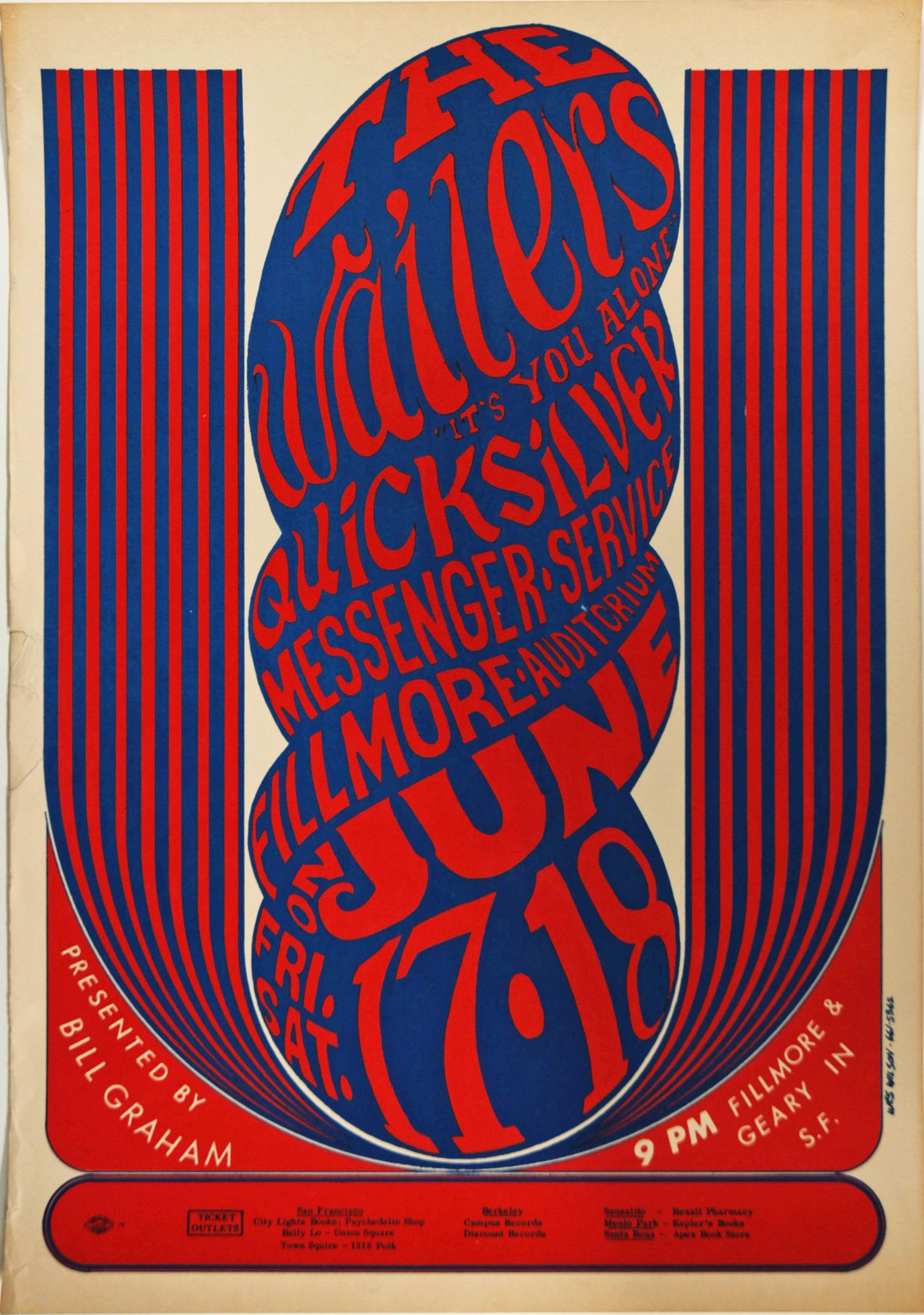 BG-11-OP-1 The Wailers The Fillmore 1966 Concert Poster