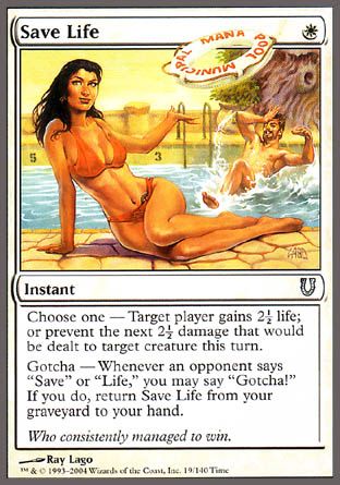 Save Life (Unhinged) Trading Card