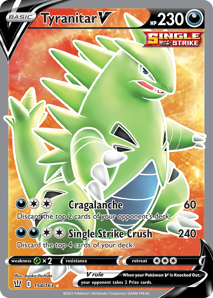 Tyranitar V (154/163) - Battle Styles Pokémon Card