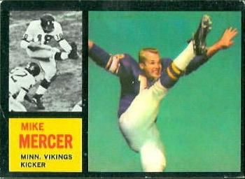 Mike Mercer 1962 Topps #97 Sports Card