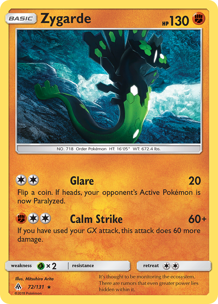 Zygarde (72/131) - Forbidden Light Pokémon Card