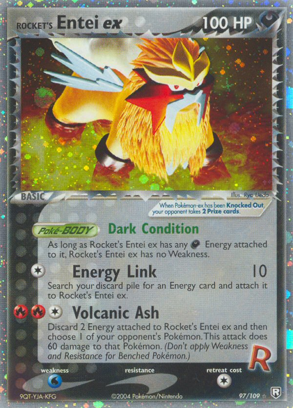 Rocket's Entei ex (97/109) - Team Rocket Returns Pokémon Card