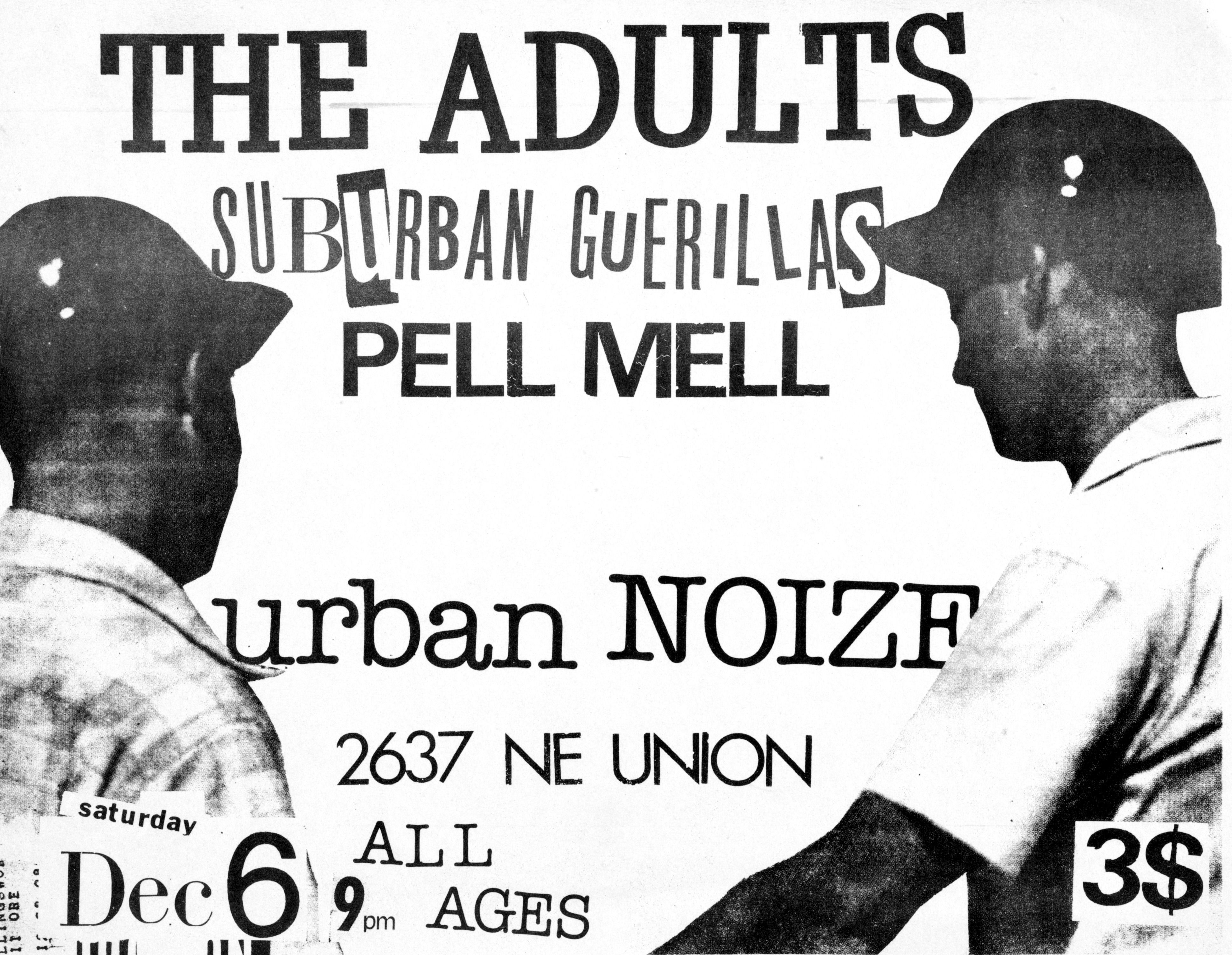 MXP-42.3 Adults 1980 Urban Noize  Dec 6 Concert Poster