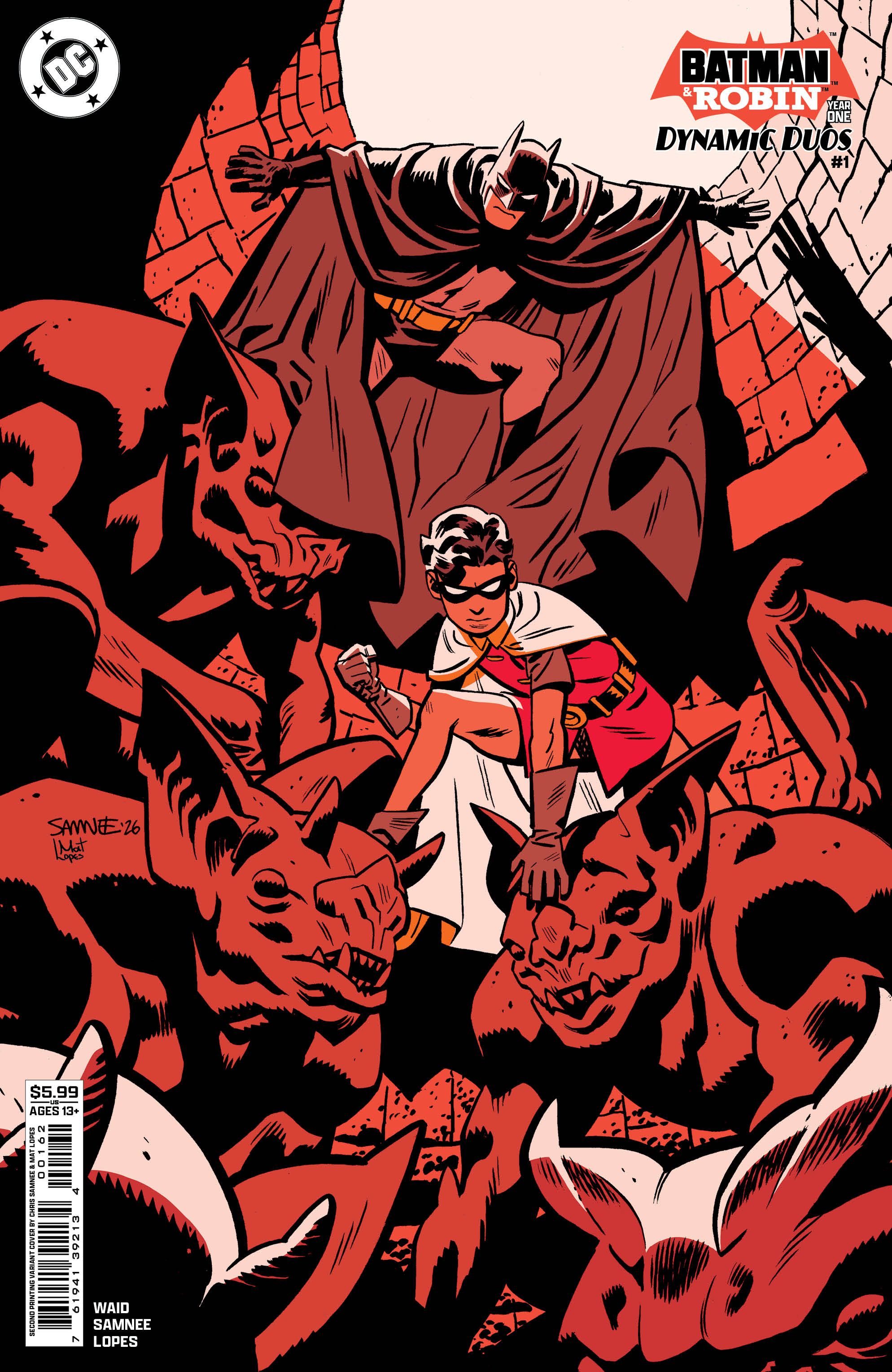 Batman & Robin Year One Dynamic Duos #1 (Second Printing Cvr B Chris Samnee Card Stock Variant) Comic