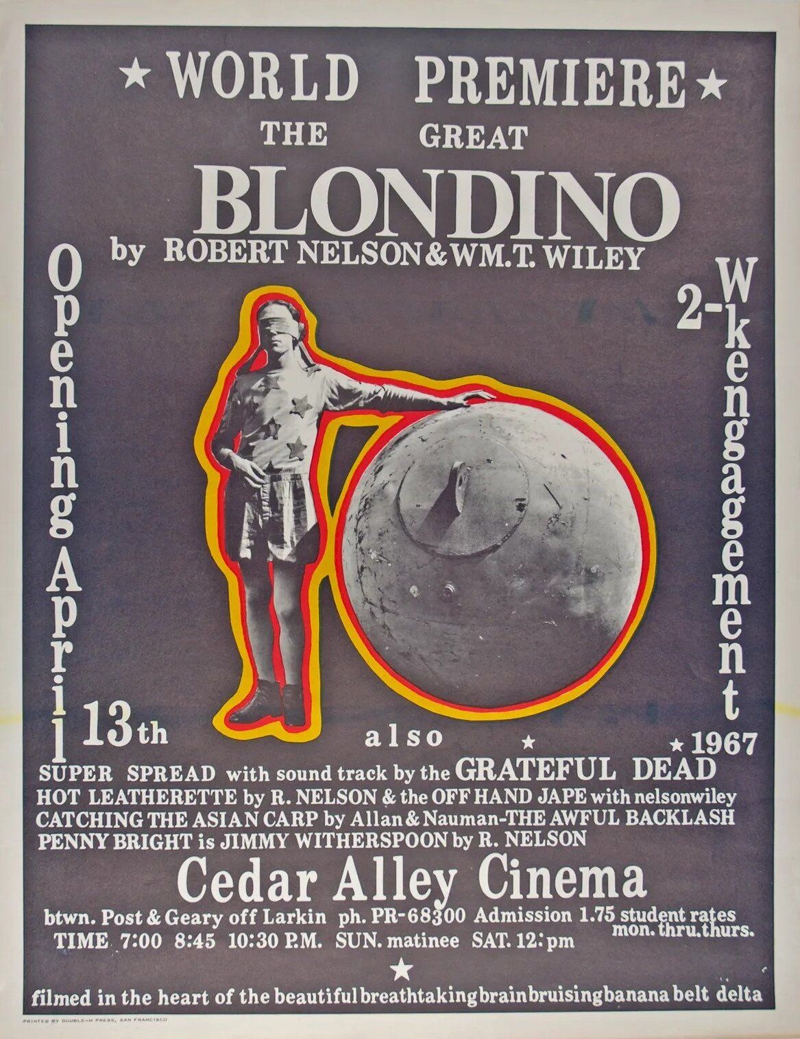 The Great Blondino film screening featuring Grateful Dead 1966 Concert Poster