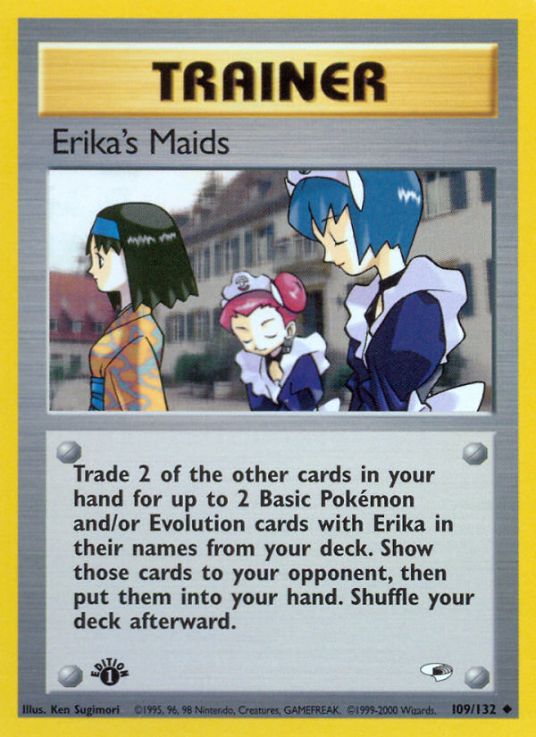 Erika's Maids (Trainer) (109/132) - Gym Heroes (1st Edition) Pokémon Card