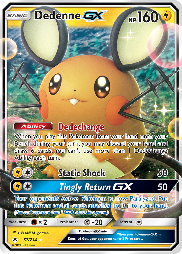 Dedenne GX (57/214) - Unbroken Bonds Pokémon Card