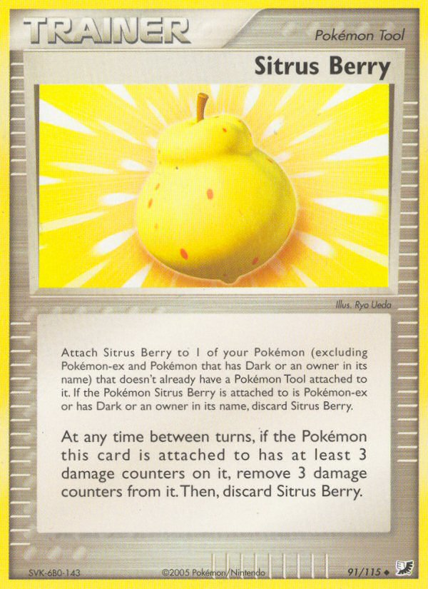 Sitrus Berry (Trainer: Pokémon Tool) (91/115) - Unseen Forces Pokémon Card