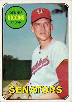 Dennis Higgins 1969 Topps #441 Sports Card