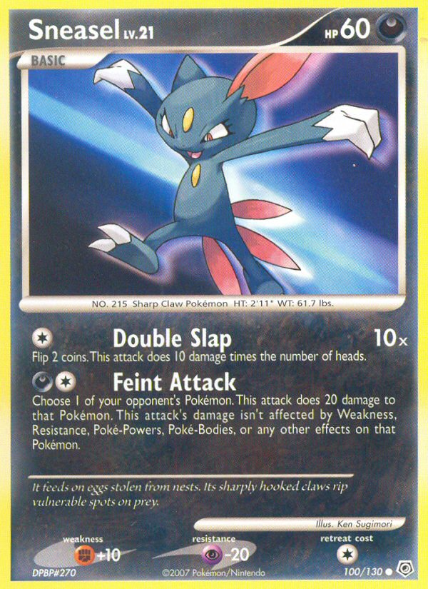 Sneasel (100/130) - Diamond & Pearl Pokémon Card