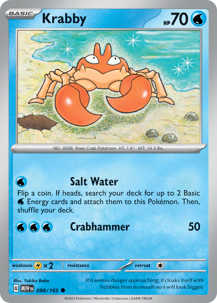 Krabby (98/165) - 151 Pokémon Card