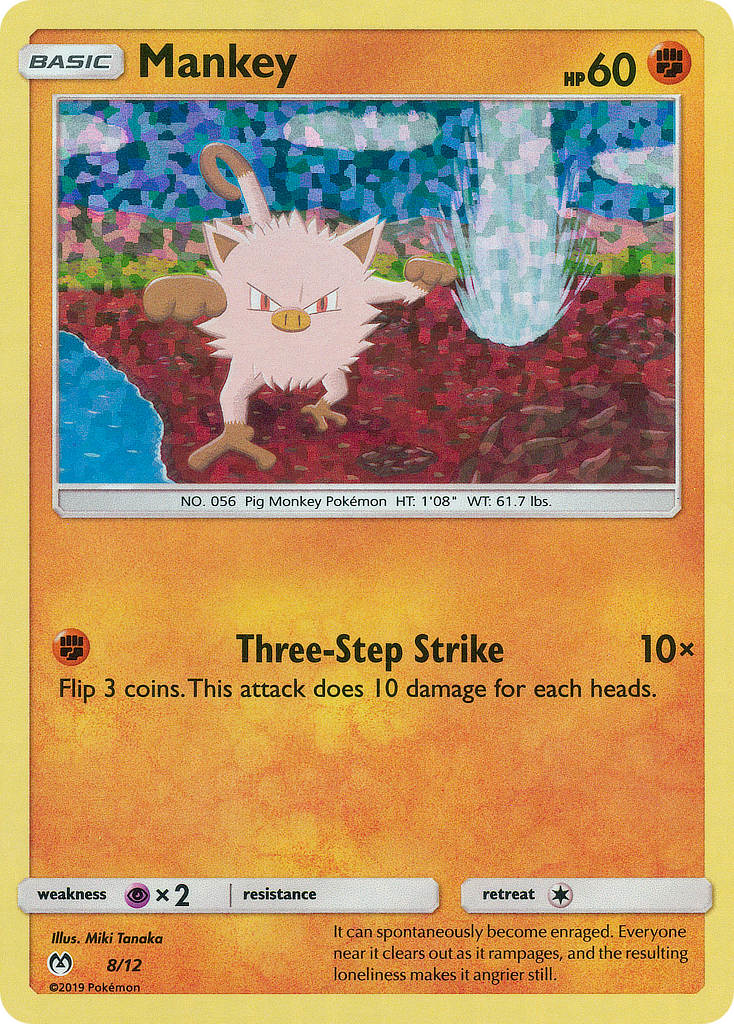 Mankey (8/12) - McDonald's Collection 2019 Pokémon Card