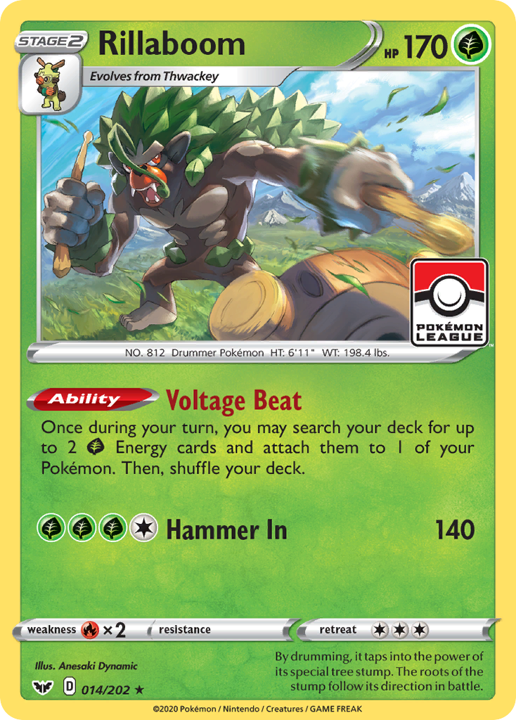 Rillaboom (14/202) - Sword & Shield Pokémon Card