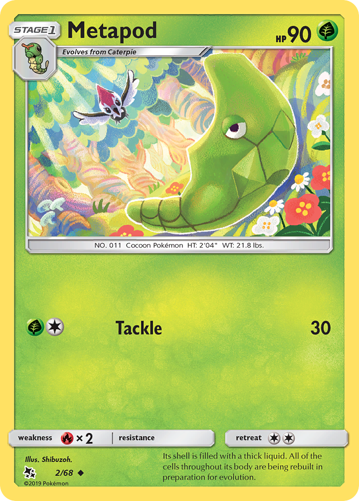 Metapod (2/68) - Hidden Fates Pokémon Card