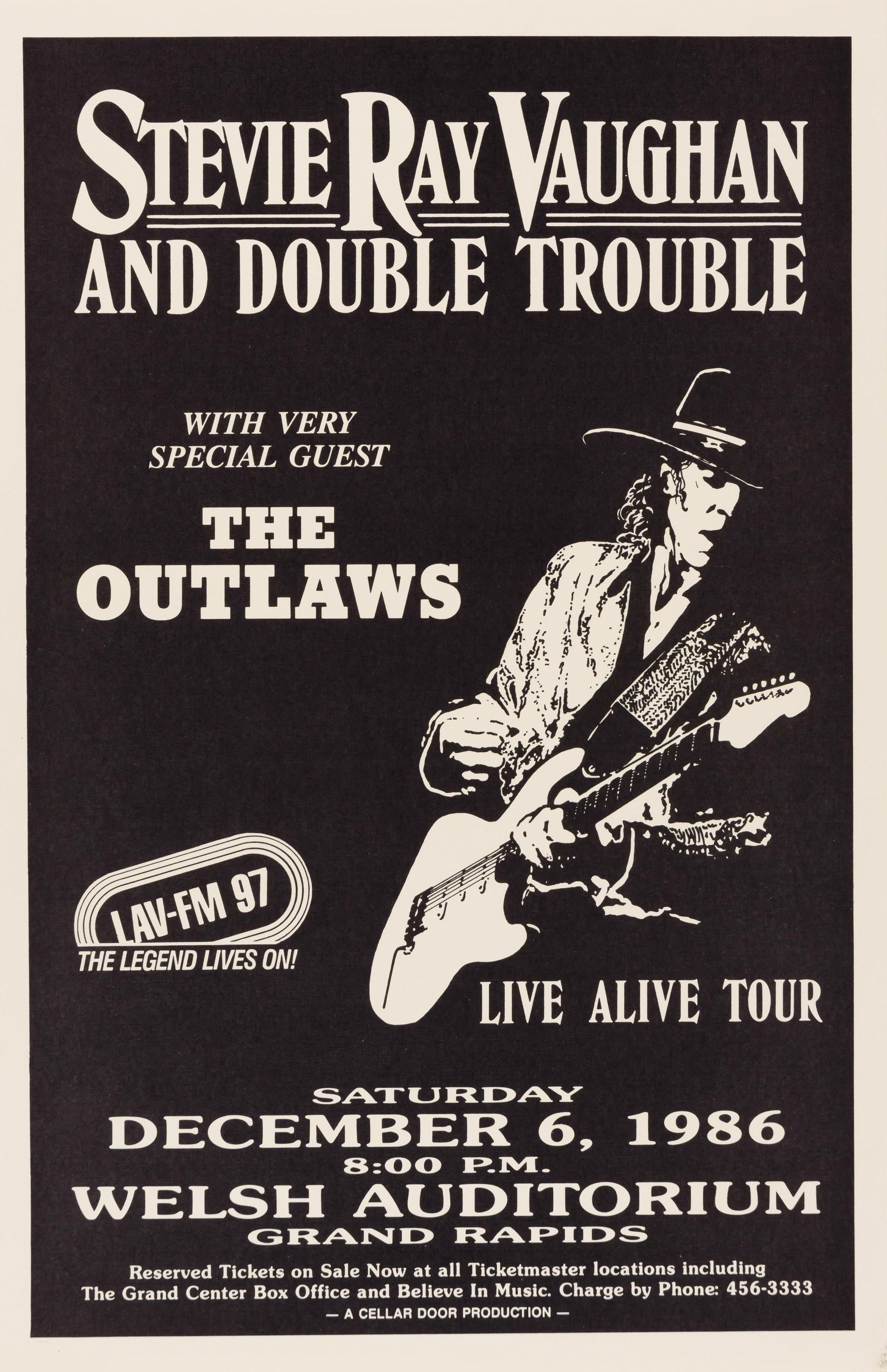 Stevie Ray Vaughan Welsh Auditorium 1986 Value - GoCollect