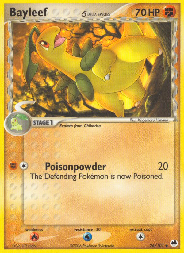 Bayleef δ (26/101) - Dragon Frontiers Pokémon Card