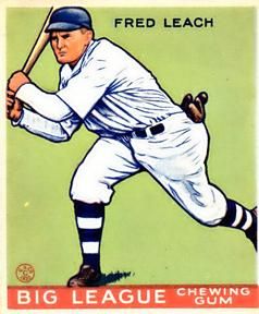 Fred Leach 1933 Goudey (R319) #179 Sports Card