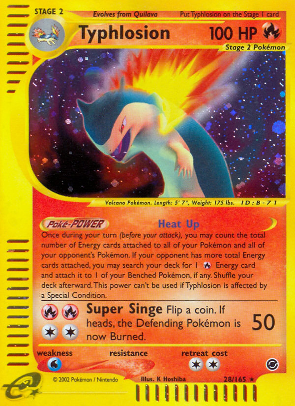 Typhlosion (28/165) - Expedition Base Set Pokémon Card