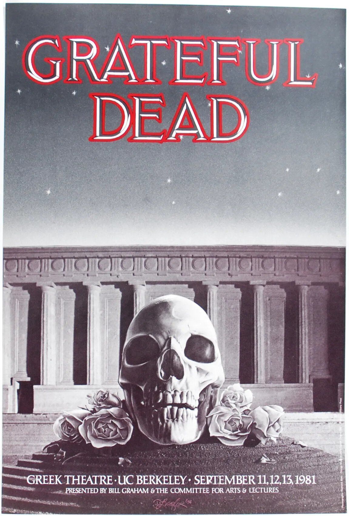 Grateful Dead Greek Theatre 1981 Concert Poster