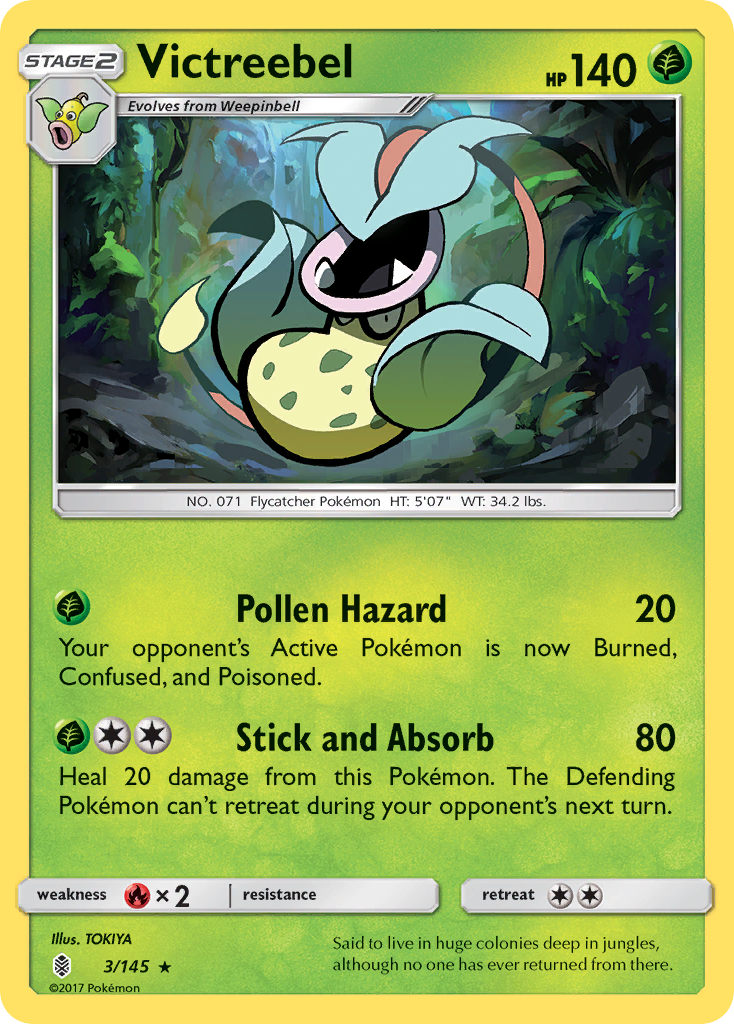 Victreebel (3/145) - Guardians Rising Pokémon Card