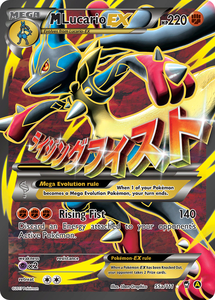 M Lucario-EX MEGA (55a) - Furious Fists Pokémon Card