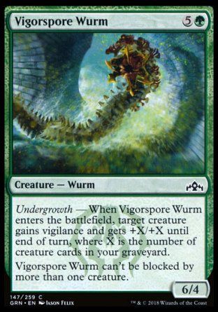 Vigorspore Wurm (Guilds of Ravnica) Trading Card