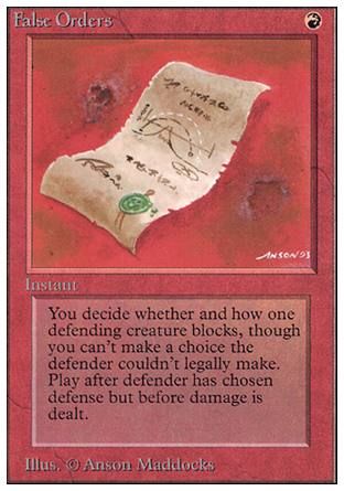 False Orders (Unlimited) Trading Card