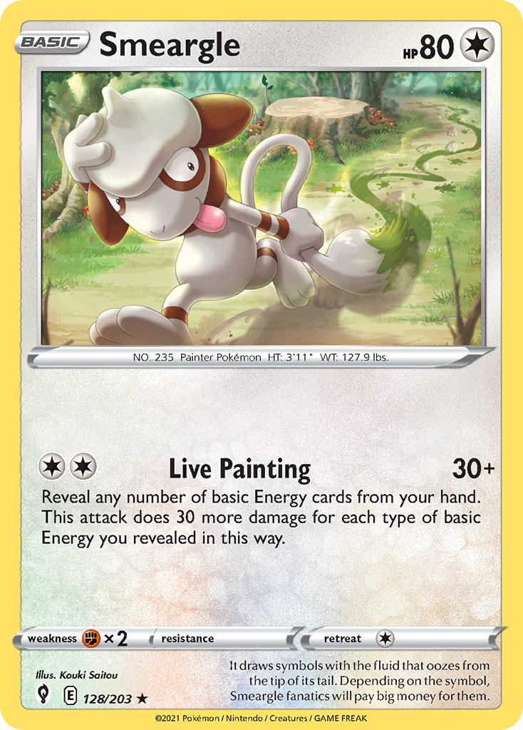 Smeargle (128/203) - Evolving Skies Pokémon Card