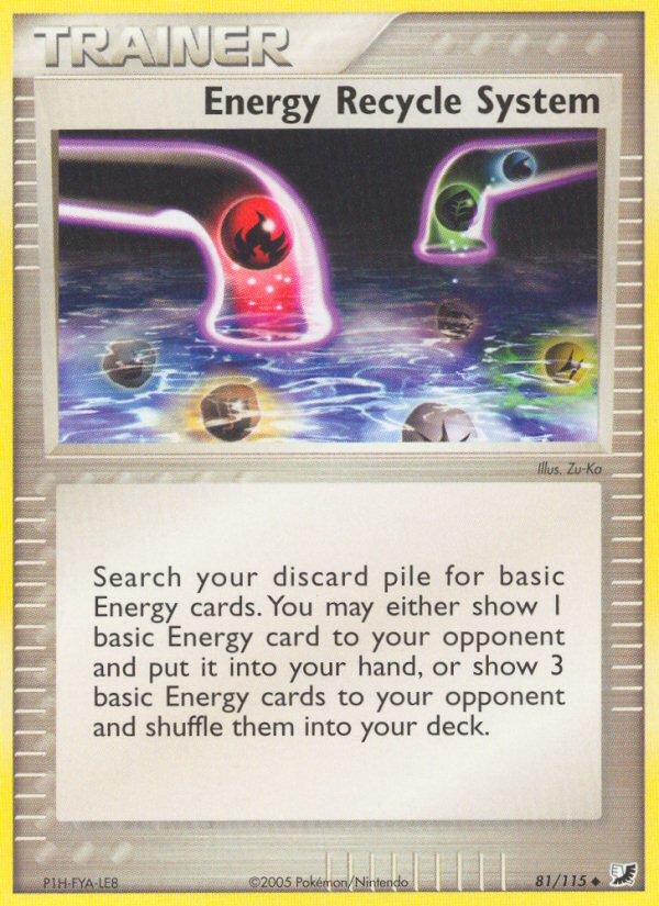 Energy Recycle System (Trainer: Item) (81/115) - Unseen Forces Pokémon Card