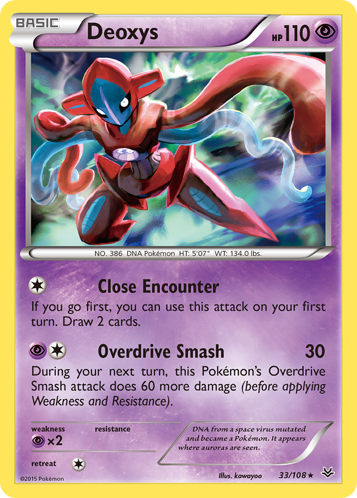 Deoxys (33/108) - Roaring Skies Pokémon Card