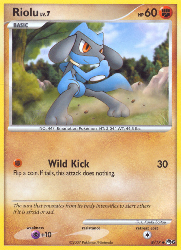 Riolu (8/17) - POP Series 6 Pokémon Card