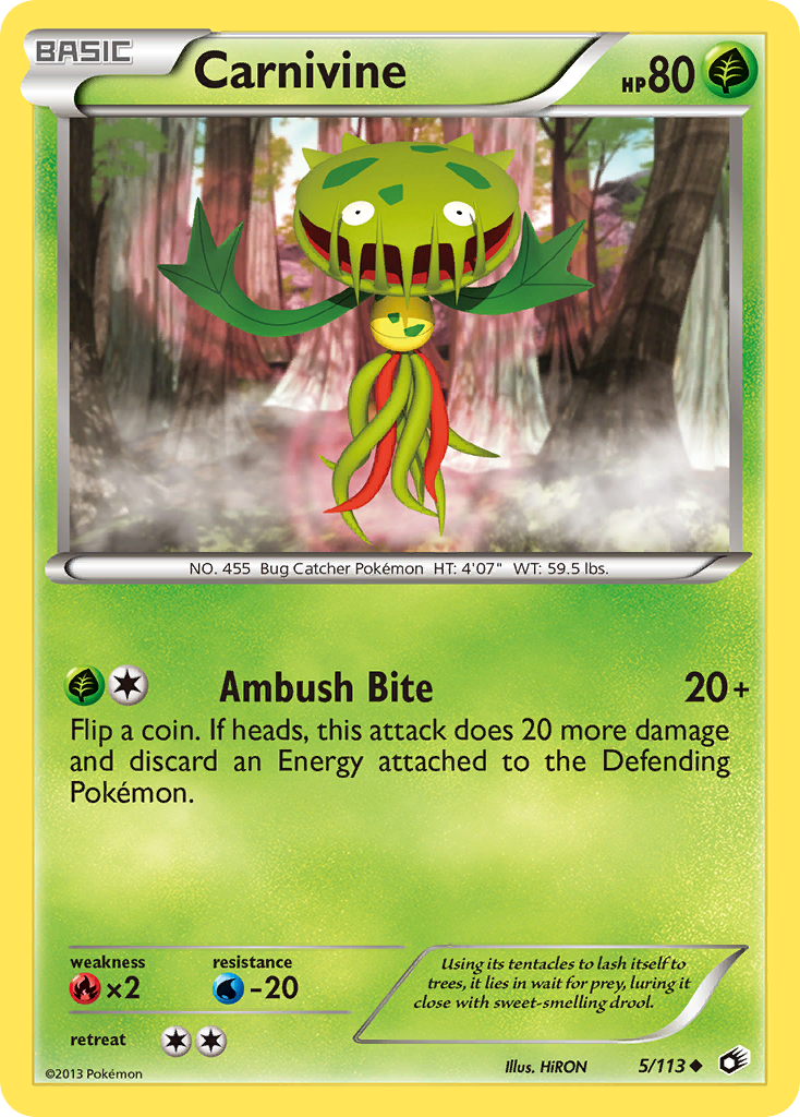 Carnivine (5/113) - Legendary Treasures Pokémon Card