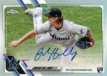 Jordan Holloway 2021 Topps Chrome Update - Autographs Baseball #CUSA-JH Sports Card