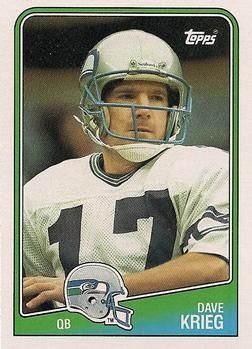 Dave Krieg 1988 Topps #131 Sports Card