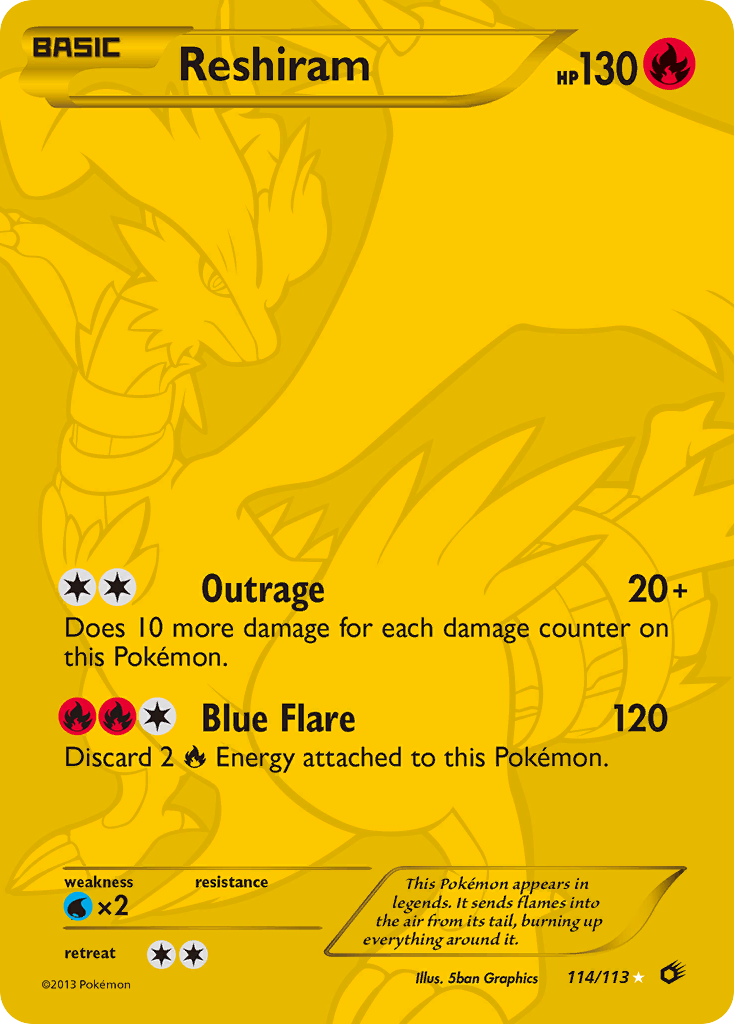 Reshiram (114/113) - Legendary Treasures Pokémon Card