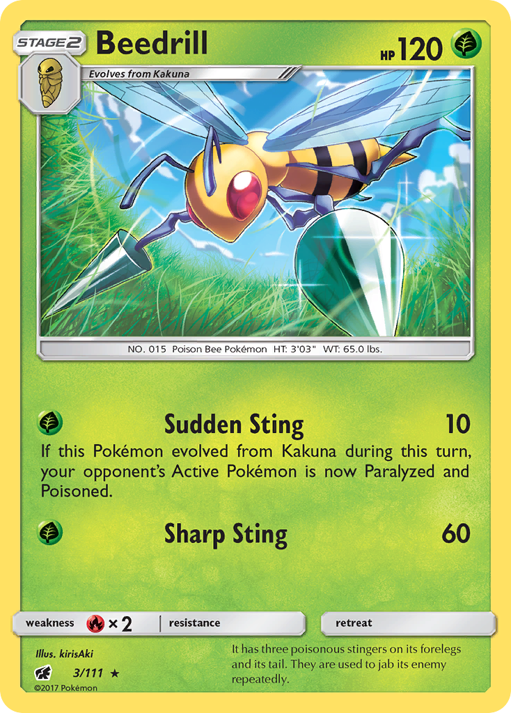 Beedrill (3/111) - Crimson Invasion Pokémon Card