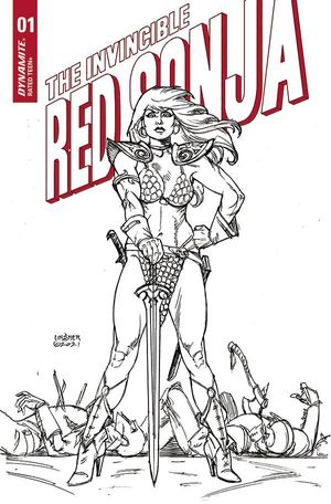 Invincible Red Sonja #1 (25 Copy Linsner Line Art Cover)