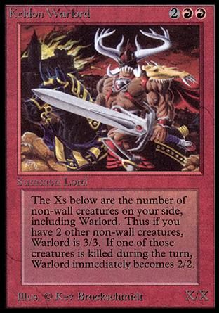 Keldon Warlord (Alpha) Trading Card