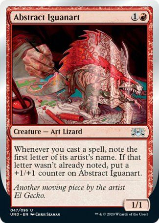 Abstract Iguanart (Unsanctioned) Trading Card