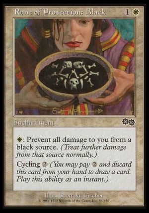 Rune of Protection: Black (Urza's Saga)