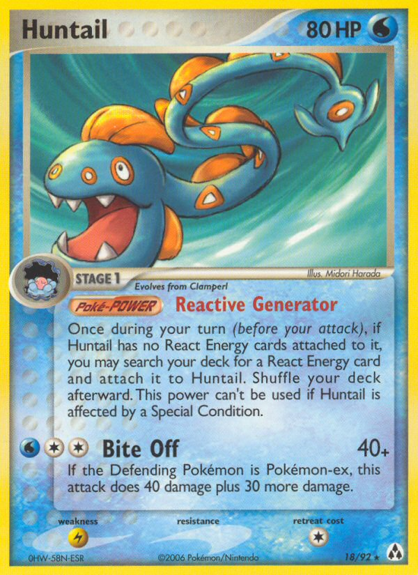 Huntail (18/92) - Legend Maker Pokémon Card