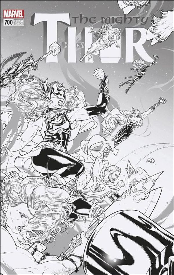 The Mighty Thor #700 (Dauterman B&w Variant Leg)