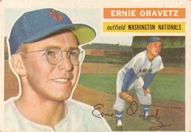 Ernie Oravetz 1956 Topps #51 Sports Card