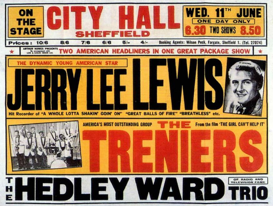 AOR-1.19 Jerry Lee Lewis City Hall 1956 Concert Poster