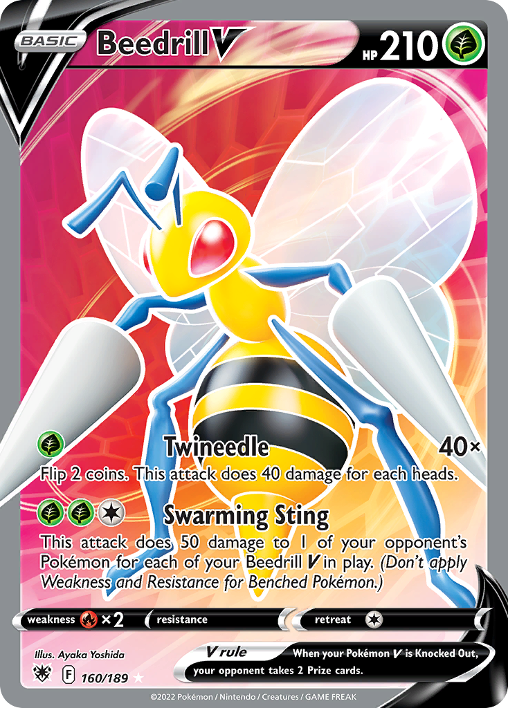 Beedrill V (160/189) - Astral Radiance Pokémon Card