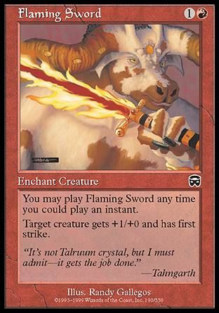 Flaming Sword (Mercadian Masques) Trading Card