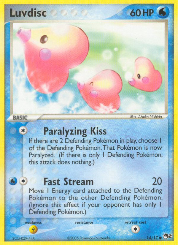 Luvdisc (14/17) - POP Series 2 Pokémon Card