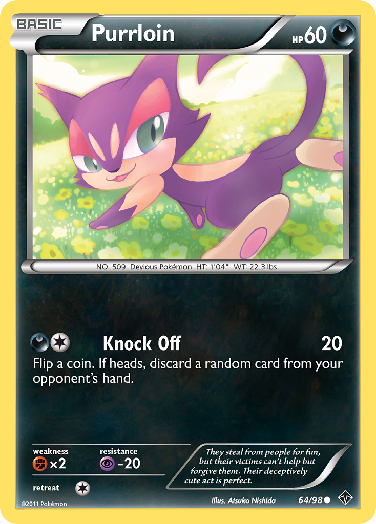 Purrloin (64/98) - Emerging Powers Pokémon Card